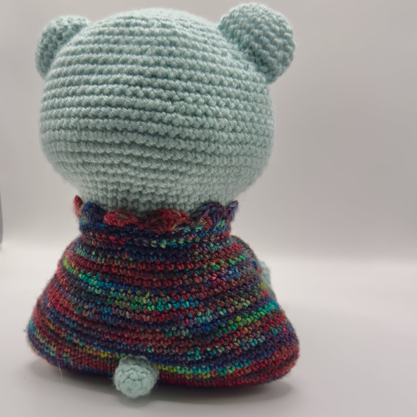 Blue Stuffed Crochet Bear