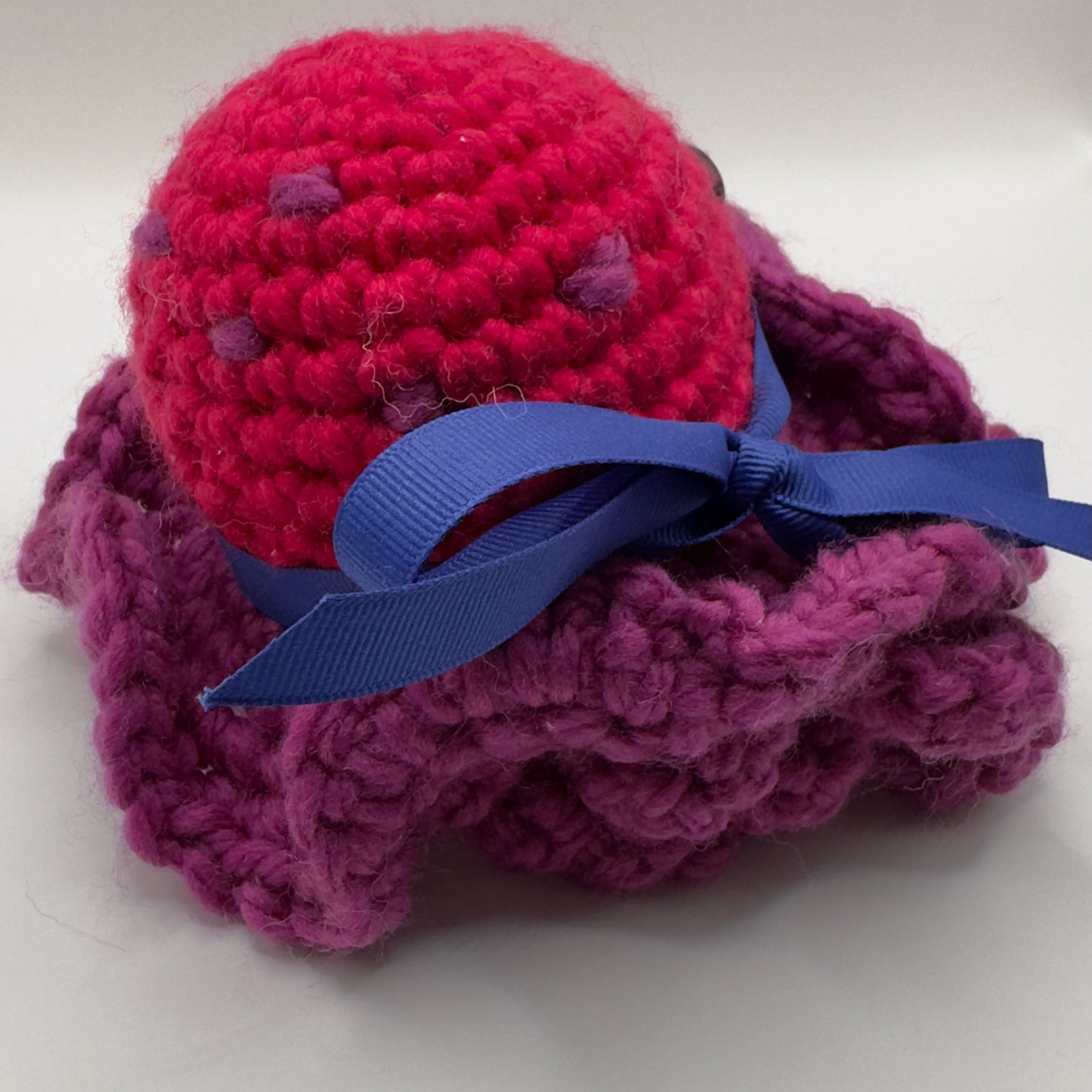 Pink and Purple Chunky Crochet Octopus, Made with Merino Wool Yarn