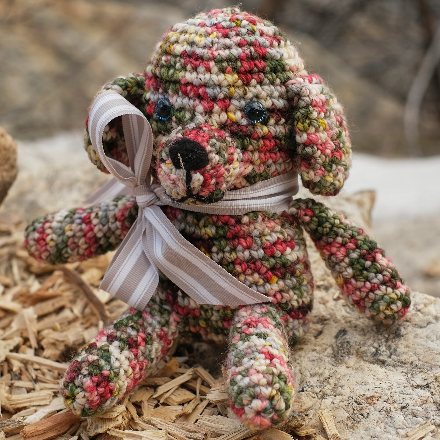 Multicolor Crochet Puppy Dog