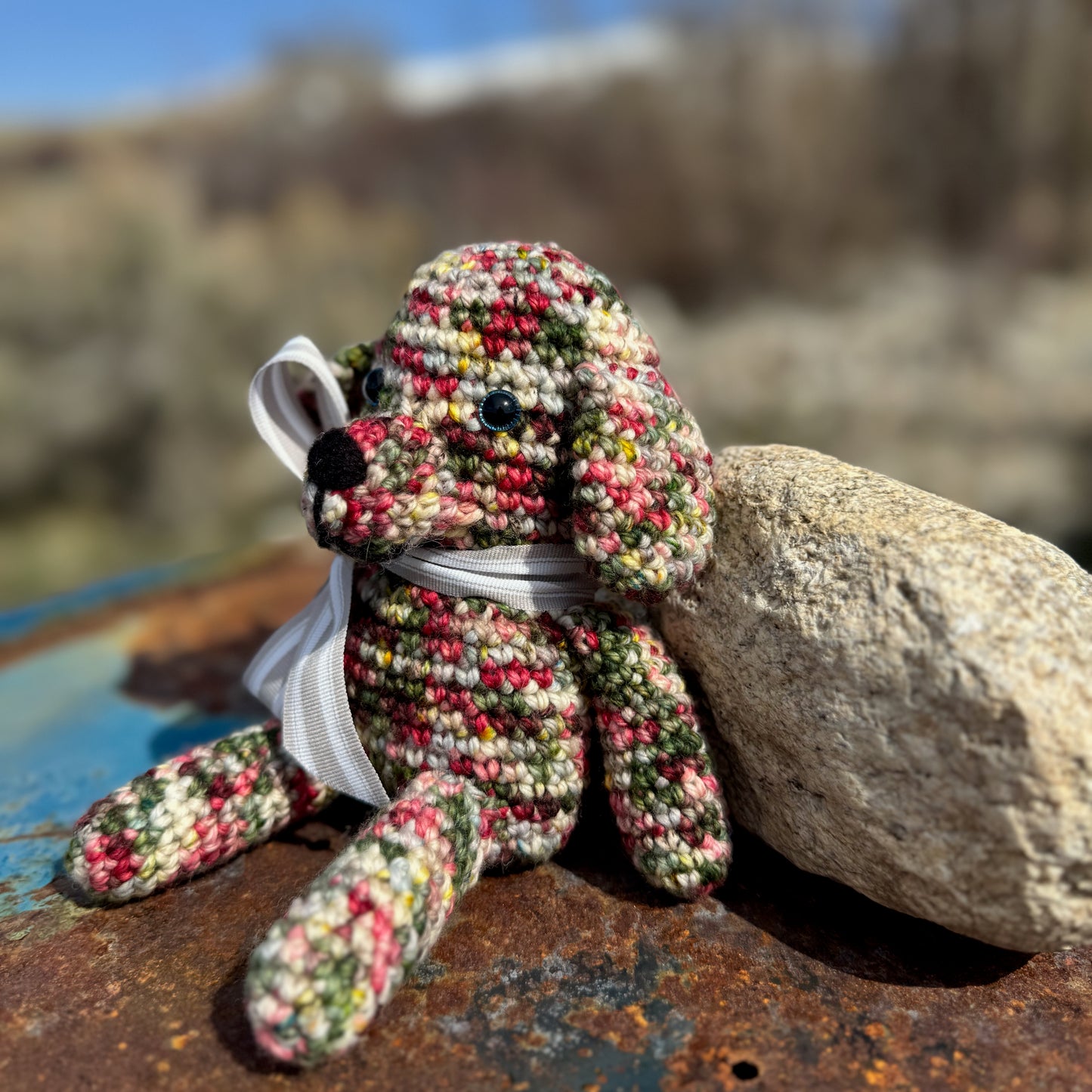 Multicolor Crochet Puppy Dog