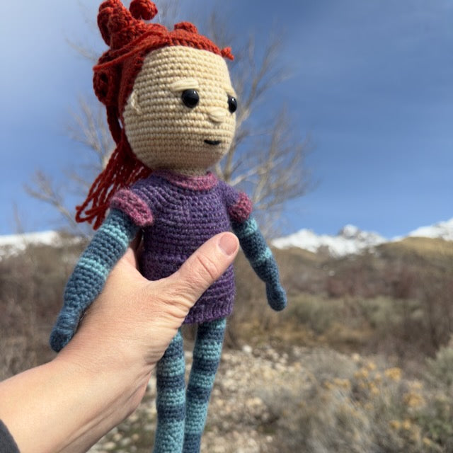Red Head Crochet Doll
