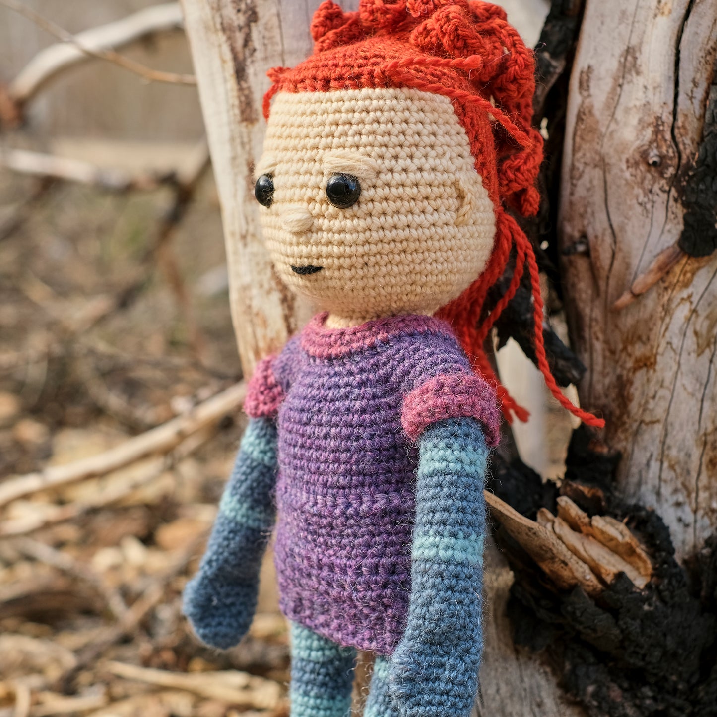 Red Head Crochet Doll