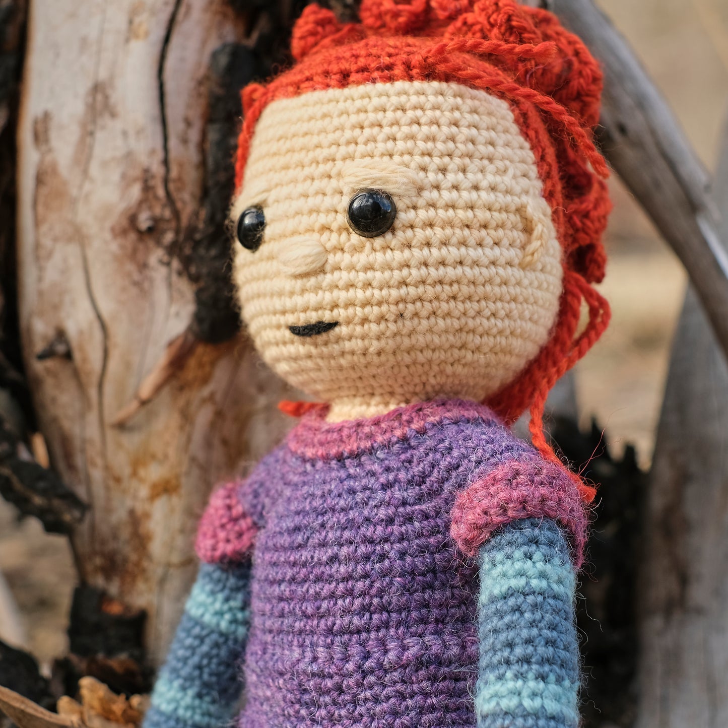 Red Head Crochet Doll