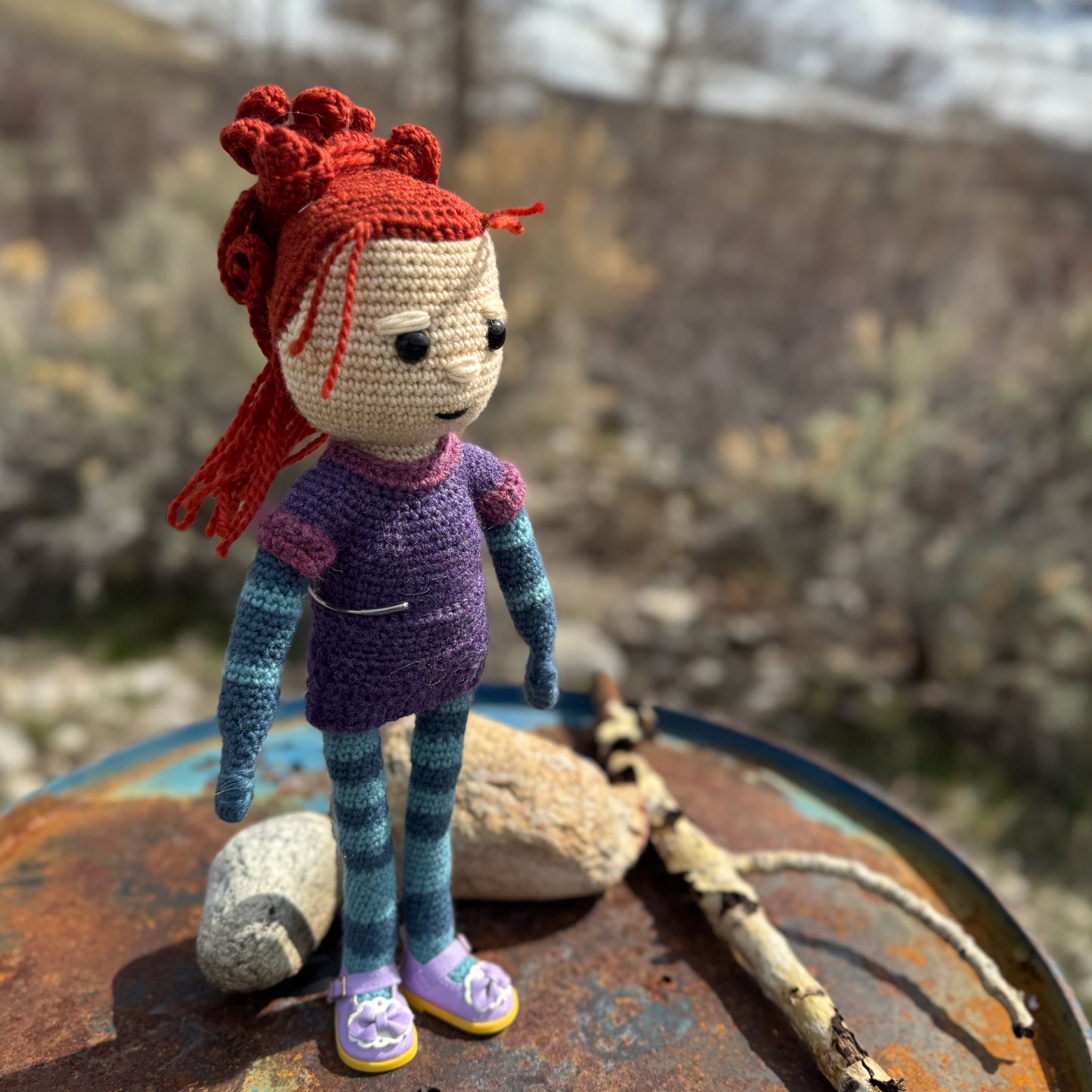Red Head Crochet Doll