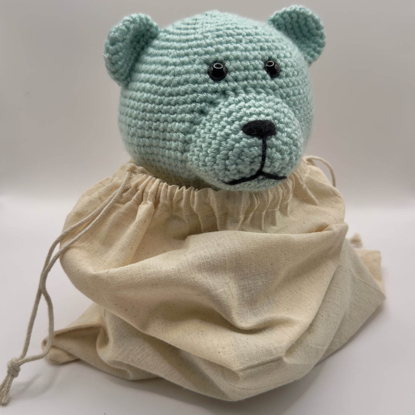 Blue Stuffed Crochet Bear