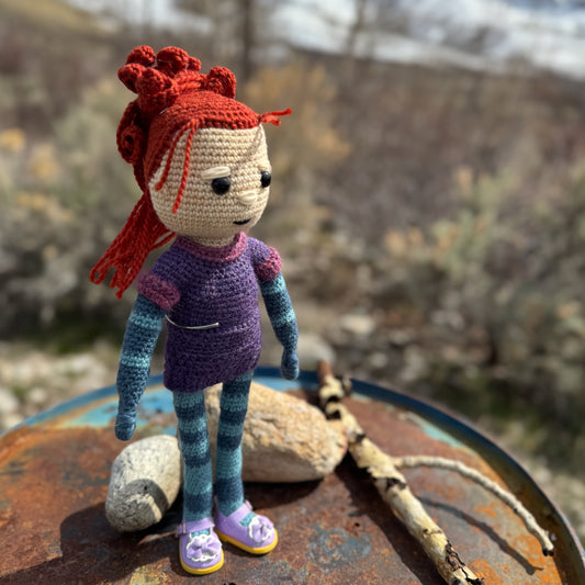 Red Head Crochet Doll